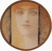 Fernand Khnopff, Mask With a black curtain